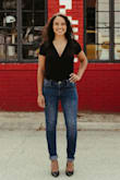 Thick fabric and pretty cut. Wore for a photoshoot and it's so soft and looks sophisticated. - Kimberly S.