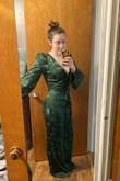 This jumpsuit worked perfectly for my event and I got so many compliments! It was a really nice fit with no gapping in the chest and with 3 inch heels it was the perfect length.
There was one issue with it as the elastic around the right wrist had broken so I had to go in and fix it. Because of this I couldn't give it a perfect review. - Isabella C.
