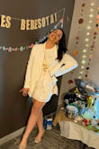 This dress was perfect for a dinner! The material and fabric were strong and had weight to them. It's perfect and really comfortable. I am 5'8 and felt comfortable with the length. I definitely recommend buying this dress! - Lucianne C.