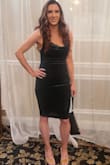 This green dress was perfect!! Stretchy, comfortable, and classy. True to size. I received so many compliments on this dress. - Rebecca G.