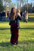 Loved the dress, was a little long on me being 5'3 and wearing 3 1/2 inch heals. So I hemmed a few inches off and was perfect! Loved it. And it kept me warm enough while it was an outdoor wedding during 30-degree weather - Lindsey