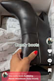 I loved my boots and I wore them on Christmas. I did size up because that's what the other reviews suggested and they fit perfectly. I made a TikTok review about them so check it out at Amelia.loves.it. - Amelia N.