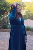 Wore it to my son's Harry Potter themed wedding. It was very comfortable. I got lots of compliments. I was worried about the arms being too tight, but the fabric has just enough stretch that it felt fine. Very happy. - Patricia F.