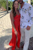This jumper was amazing and so comfortable. I wore it for a wedding on the beach and got so many compliments on it. I didn't wear a bra with it and it still fit fine (didn't have any issues/nip slips). The material is soft and bright and the tie is easy to tie. The pants are definitely long so if you have time, maybe get them hemmed or wear heels! I ended up wearing flat sandals and the bottoms of the pants ended up getting super dirty (I washed it and the dirt came out). I wasn't tripping over them or anything so it's wearable even if you don't hem them. Buy it!!! I can't wait to wear it again. - Cassidy F.