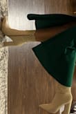 I loved the boots, they look more expensive than they are, but unfortunately I had to return them. I am 53, 130lb, thick legs and calves so the boots needed to be an inch wide at the circumference of the calves in order to fit me. - Ana C.