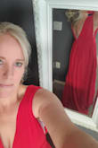 I ordered this dress for my wedding in March. My fiance saw this and loved the idea of a red wedding dress! I have not ordered from Lulu's before but heard great things and I was not disappointed! This dress is awesome quality! It is beautiful and I am thrilled with my choice! - Deborah H.