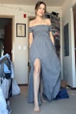 This dress is beautiful! It's nice and thick, has deep pockets and thick material. Some downsides are that the arm pieces are a bit restricting and since the dress has a lot of material the dress flows out a bit. I prefer a tighter waist so I paired it with a belt and it was perfect! I've included a photo of both looks - Kasie G.