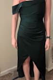 Don't mind my sports bra in the pictures, but I love this dress. It is usually hard for me to find dresses that fit well on me, as my body type is more athletic and I don't have many curves. The ruching at the waist helps give the illusion of curves which I love. Great color too. - Christina B.