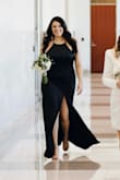 Wore this dress to my best friend's wedding. Fit amazing and was very comfortable. Hard to find dresses that are long enough with heels and it was the perfect length for me with 2.5 in heels. Everyone loved the dress too! - Natasha A.