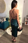 In love with this dress. It molds perfectly to your body and the color is perfect. I received so many compliments. I recommend it a thousand times. - Vanessa O.
