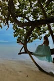 This is a beautiful dress especially for pictures. Took with me to Hawaii on vacation for pictures. - Caitlyn C.