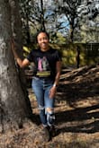 Glad I read the reviews. Was between a 7 and a 9 but due to others stating the jeans are stretchy and get loose after the first wash, I decided to size down. I wanted a more fitted but not skin-tight look since I have a baggy pair of high-waist jeans already. - AMANDA P.