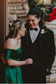 I got this dress for a December wedding where the bride requested Christmas colors. It didn't disappoint, I got so many compliments. Of course I had to get it hemmed, but I'm 5'4" so that's expected, - Abigayle H.