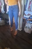High waisted , stretchy, nice quality. Goes well with heels, boots or tennis shoes. Love them, they look just like picture and fit like a glove , my true size! - Tiffany P.