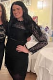 I bought this dress to wear to my work holiday party and I am so happy with it! It's very comfortable and it fits true to size, I wear a medium. I will definitely wear this every chance I get!! - Rachel R.