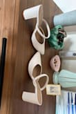 I have been on the hunt for a wedding shoes for a while! I had a long list of must for the shoes. The shoes I wanted had to; have a heel but not too big of a heel, be block heels so I can wear them on a boat where my ceremony will be, closed toes, extremely comfortable, and not give me blister or cut me up. These shoes fit all the requirement. They are the perfect heel height to give you a little boost but still look short next to your partner, have no strap or back that will cut you up and a classic closed toe. The price point also doesn't hurt!! - Logan S.