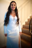 Fits perfectly fine, looks beautiful, good material. Is a little long but with my high heels I didn't have to cut it. Was very happy and relaxing knowing fit just perfectly and ready for my wedding!!! - Natalie A.