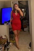 I bought this dress to wear to my sorority's Christmas cocktail. It was so perfect. The fabric is super thick and of high quality. I didn't even have to wear a bra with it. I am pretty much always a size 6 in dresses and the small fit me perfectly. I wear either a 32D or 32DD bra, and it fit my bust well. It also was long enough which is sometimes hard to find as I am 5'9". Overall would definitely recommend! - Grace B.