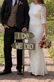 I purchased this dress for my fall elopement wedding and it was perfect. The price was amazing and the dress is surprisingly of good quality. It is also very comfortable! I wore it all day and I had no issues what so ever!  You cannot wear dark colored underwear as it will show through and it is form fitting, it will show off your curves! Overall, I am very satisfied and happy with how it ended up looking. I usually don't write reviews but I thought it was worth doing it for this dress. - Genevieve H.
