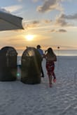 I was in love with this two piece set. It was long, but I am very short 53. I would say it was true to size or maybe a tiny bit large. It was perfect for a tropical vacation! - Alysa A.