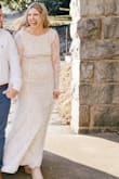 I wore this dress for my engagement session and it was absolutely beautiful! I was unsure about it because it looked "eh" in the photos but once I saw it in person and tried it on, I knew I had to wear it for something related to my wedding! For reference, I ordered a size Large and it fit perfectly! Received many compliments on our photos and the dress. Great option for a bride or for anyone looking for a lace vintage style dress. 10/10 - Sara G.