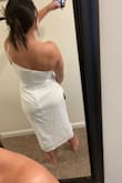 True to size! Ordered for my bridal shower and I love it. The only issue I've been having is the zipper and zipping at the seam. It's kinda tough to do but had no other problems. - Mia H.