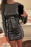 I absolutely loved this dress! It fit perfectly, maybe a bit snug on the arms but not too bad. The back of the dress didn't go down too far and the dress length was perfect. The only issue is you have to get a backless bra - Kayla R.