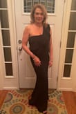 I purchased this dress on short notice for a Black and White Gala. I was super worried about ordering online a dress I couldn't try on due to the short time frame. It arrived very quickly using just the regular shipping time. I used the size guide on the website and it was spot on and suggested a medium. This dress is fitted as it is a mermaid type cut but I found that it does have some give in the bust and hips which makes it very comfortable. The material is thick and supports you well, both in the mid section and bust; I did not need a bra with the dress. I am just over 5'3 so it did have to be hemmed. It is very elegant and I received many compliments. The dress is a steal for the price. - Billie S.