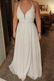 This dress is perfect for my elopement. The bust is a little lose and the inseam shows from the side so I need to wear double sided tape with it on my wedding day. - Ally M.