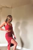 This two piece set is just what I was looking for. Something that can be dressed up or dressed down. It's super flattering and more loose fitting which is kind of nice as it doesn't cling to everything like a bodycon dress would. It's like a bodycon but not if that makes sense. Definitely recommend! - Rhiannon H.