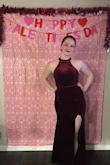 I wore this to a winter formal and I was so glad I chose it. Very flattering, the slit adds a little zing, and the color is so rich and beautiful. It's perfect for winter and I got several compliments - Kate A.