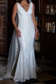 I loved this dress! I wanted simple but elegant, and the dress provided just that. It was very comfortable and I was able to dance all night. It needed slight alterations, mainly to shorten it  and slightly adjust the shoulders. - Maria F.