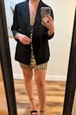This was such a cute dress, the quality was really nice. The dress came about mid-thigh, but as you walk or move it will rise up and get a bit shorter, kind of a mini. It wasn't what I needed for an event I went to, but I would 100% but again if I was going to something a bit dressier. - Jessica C.