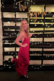 I wore this to my sorority's Fall Formal. It was perfect! I was a little bit surprised by the color (in a good way), it is not as red as the photo shows. It is more of a burgundy/maroon color, but still looked amazing! Fit true to size :) - Abby T.