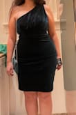 Wore this dress to a wedding and got lots of compliments. It's form fitting but comfortable. I am small on top but big on the bottom, the top was a little big but not too bad. - Adrianna A.