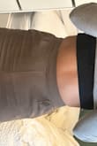 I read a review of a girl who was similar weight and height to me saying she ordered a small, and could have gone for an XS for it to be tighter. No way in heck can any woman with any sort of tummy fit in an XS. I couldn't sit down in these I was so embarrassed of my stomach poking through. I will be ordering a medium that's how small this size is! - Natalie T.