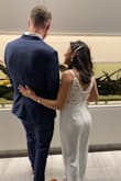 I wanted something simple for my wedding day that wasn't too heavy or too much and this was it! It was so beautiful and I'm surprised at how thick the material was! I was nervous if it would be see-through but it wasn't!!!! I'm definitely going to get my wedding dress for the reception from Lulus! - Layal A.