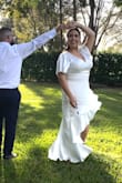 This dress was everything I dreamed of for my engagement shoot. If this dress was available in dusty blue, I would get it for my bridesmaids. It photographs so beautifully. - Melanie H.