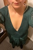This dress I did have hopes for! Let me say I do love it. However, I for sure should have ordered the small. The bust area is way too big and even with pins makes it very hard to close the gap and not have the girl literally hanging out! I eventually will have to get that altered. Other than that super cute and comfortable. I should not have listened to the size experts and gotten a small. - Margaret P.