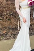 Great find! I wanted long sleeves, no lace, and something for around $100. This was perfect and I bought a belt to bling it up a bit. Only complaint is that the shoulders kept falling down which was a bit annoying. - Rhema B.