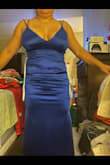 Love this dress, material is stretchy, and very comfortable, I am 4'11, so I only had to cut about 4 inches - Isela V.