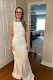so we're using these as bridesmaid dresses. I suggested lulus because I always loved the quality of the clothing. Once again, it didn't disappoint. fits like a glove and looks bom dot com on my butt LOL. I like that the fabric has a little stretch for my larger hips. I always chose the size based on my waist measurements cause I know the material will stretch a bit for my hips. - Samantha F.