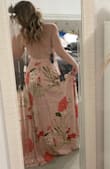 This is such a nice dress! Material is thick and silky and the dress is super comfortable. Normally I wear a medium true to size but I'm definitely glad I got a small after reading the reviews. The dress does run long but sizing down one size made it the perfect fit! - Danielle D.