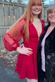 This dress is such a beautiful color and the fit is perfect! I love the sleeves and the length and it was perfect for Valentine's Day. Looking forward to wearing this again and again! - Emma K.