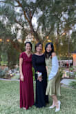 I usually wear a small and purchased the xs so it would fit snugly around the shoulder area. I had it altered on the sleeves and lengthy hall around. Fabric is stretchy and gives some room to move and eat. - Minsun J.