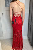 After looking all over online for a red mermaid prom dress, this dress is it! It is very well made and doesn't look cheap. As a slim person, I will say the chest is as open as pictured and the back has the very slightest gap, but very few alterations are needed, if any. The only other con to this dress is that it almost "sags" the longer you wear it. It may just be how it fits my body, but I think the weight of the fabric and sequins pull slightly on it. Unlike another Lulus dress I ordered, this one does not show underwear lines or bunch unflatteringly. Would recommend! - Cecelia G.