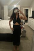 Great length for us shorter gals. Beautiful fit for the bottom but the top was really loose. I am normally size 6 in Lululemon Align leggings it had the same grip on the waistline as those. Dropped in the back and the upper slings for the bust were wide. I imagine ladies with larger chests would have a very pretty fit up top. Very breathable fabric. Not too tight. Wonderful lines. I am normally a small but will return. - Sarah P.