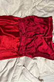I was so excited for this outfit and was seriously disappointed when they came in and the reds are different. I love the way it fits and looks on me but the reds are such a disappointment. - Elizabeth R.