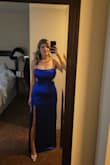Fit was perfect, straps were adjustable, so no bra needed, I was worried about underboob, but dress stayed in place all night. I got tons of compliments. Slightly long, but it was fine with heels. - Meagan V.