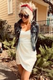 I love the way these dresses fit I have one in pink too. Very flattering and slimming can be casual or dressy. Definitely recommend this dress! - Julie H.
